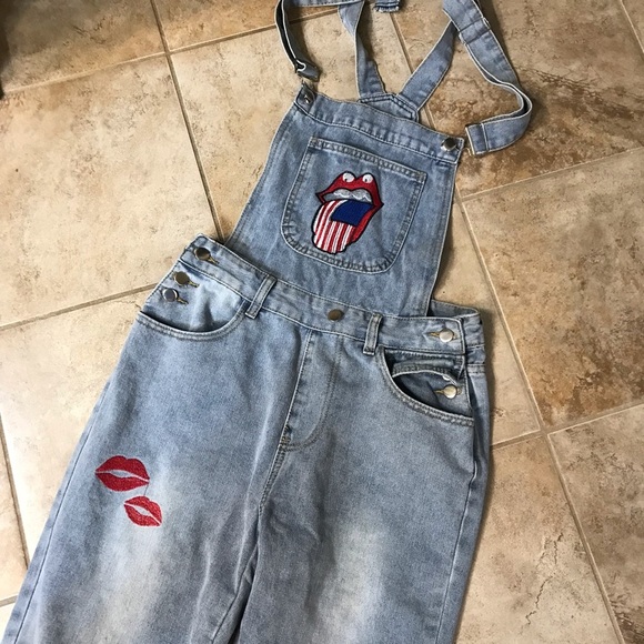💋Unique Distressed/Embroidered Overalls - Picture 4 of 12